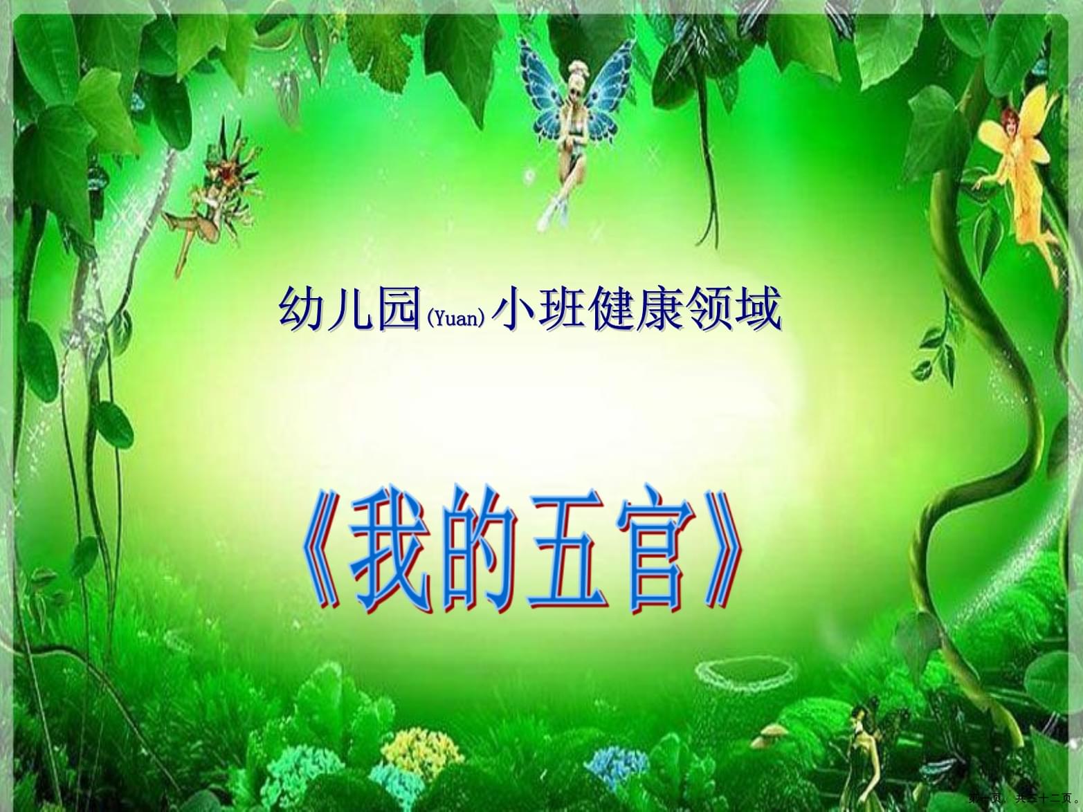 幼儿园小班卫生知识讲座 认识我的五官